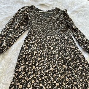 Old Navy Long-Sleeve Fit & Flare Smocked Midi Dress -- Fall/Winter Ready